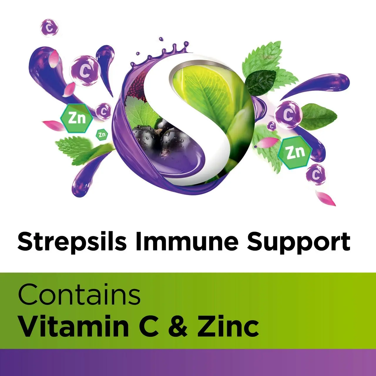 Strepsils Herbal Immune Support Lozenges Elderberry 16s