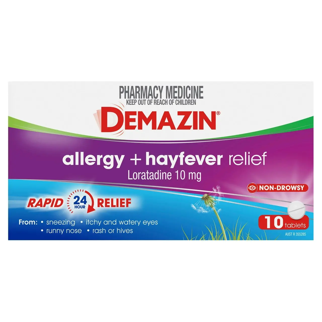 Demazin  Allergy + Hayfever Relief Non-Drowsy 10 Tablets