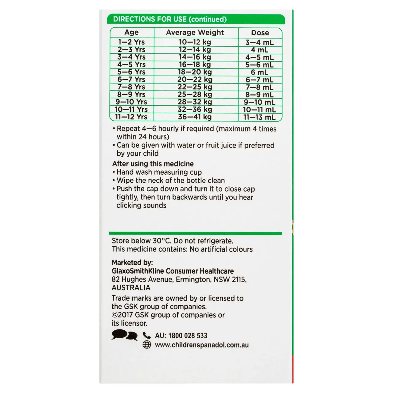 Panadol Children 5-12 Years Suspension, Fever & Pain Relief, Strawberry Flavour, 100 mL