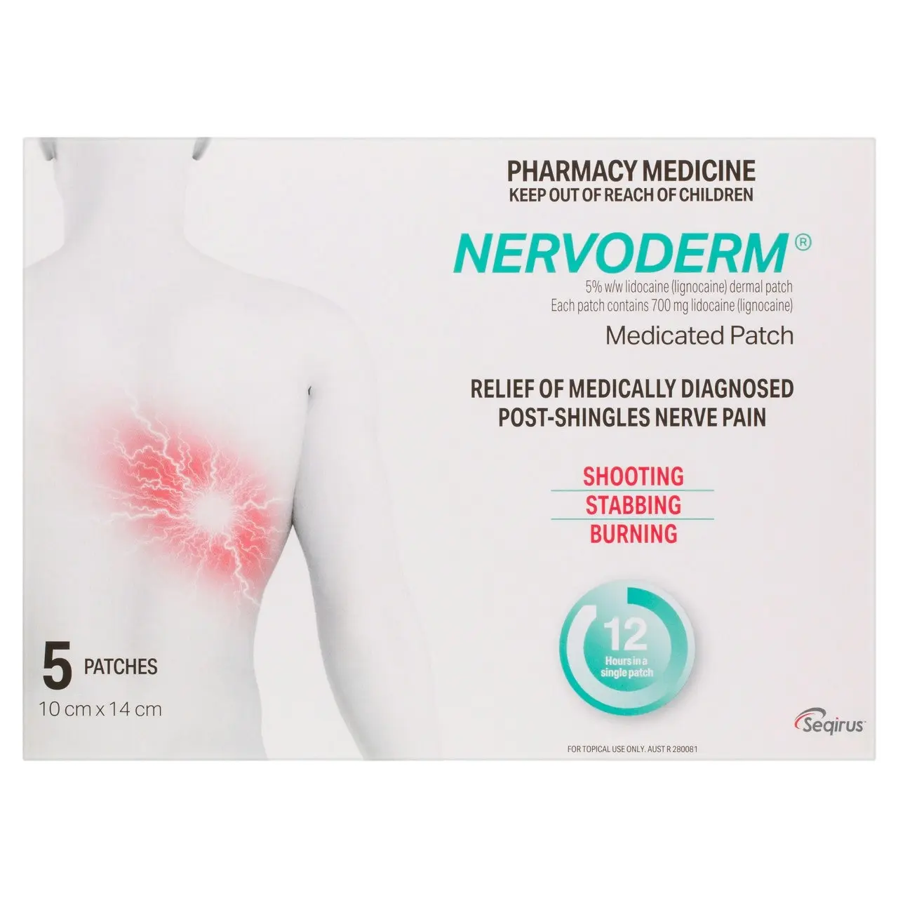 Nervoderm Medicated Patch 5 Pack