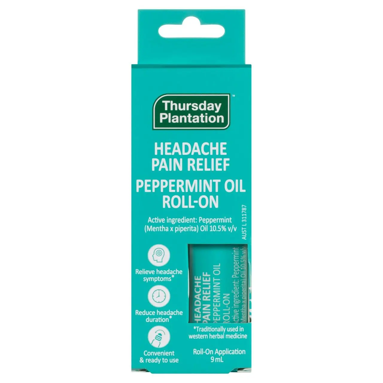 Thursday Plantation Peppermint Headache Pain Relief Roll On 9mL