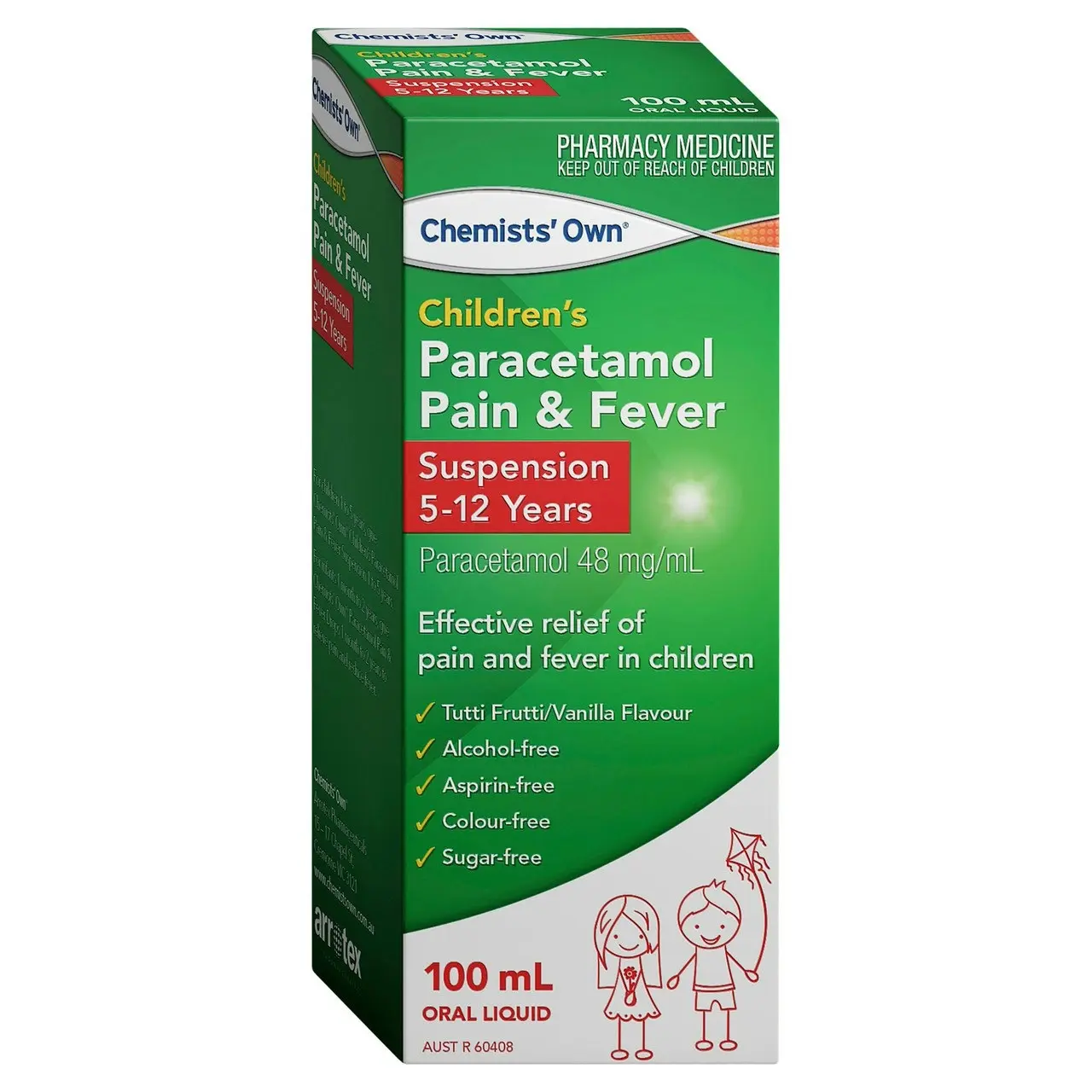 Chemists' Own Children's Paracetamol Pain & Fever 5-12 Yrs Susp 100mL