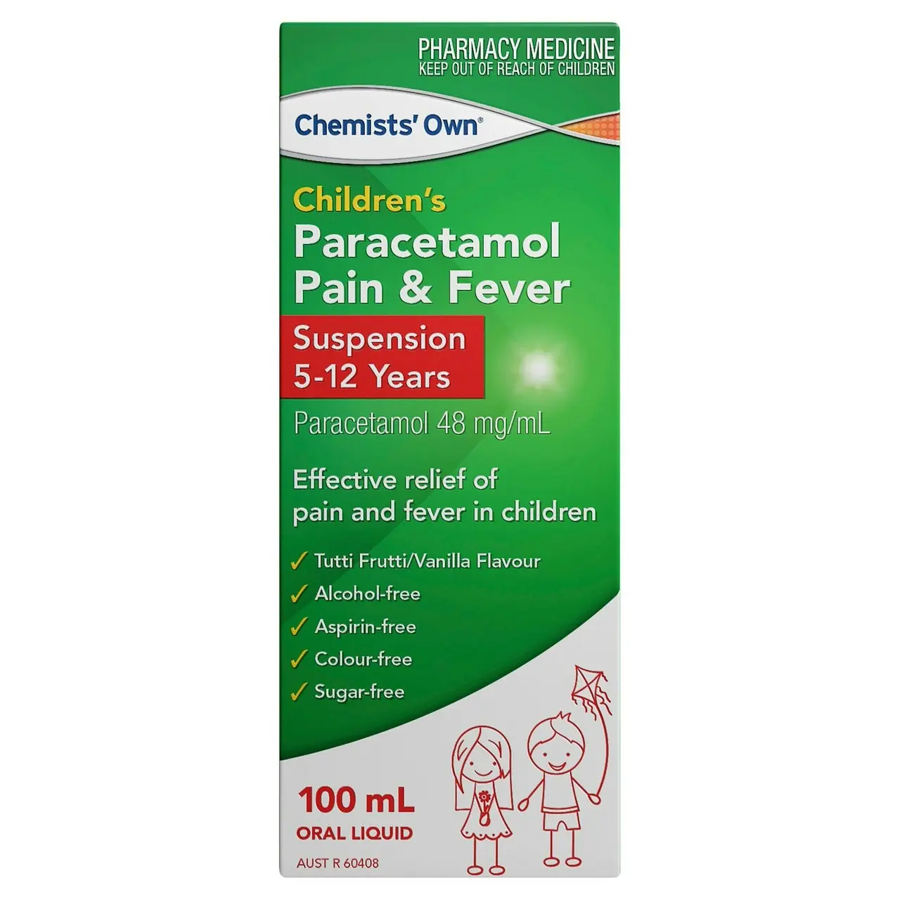 Chemists' Own Children's Paracetamol Pain & Fever 5-12 Yrs Susp 100mL