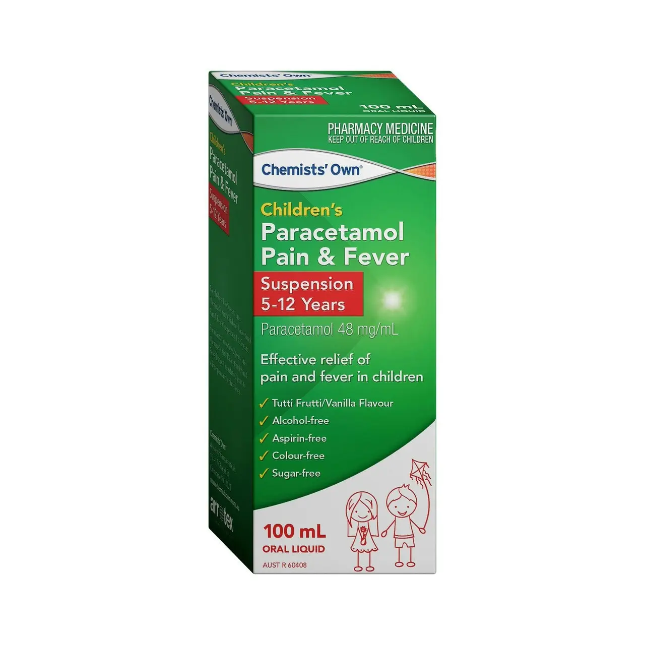 Chemists' Own Children's Paracetamol Pain & Fever 5-12 Yrs Susp 100mL