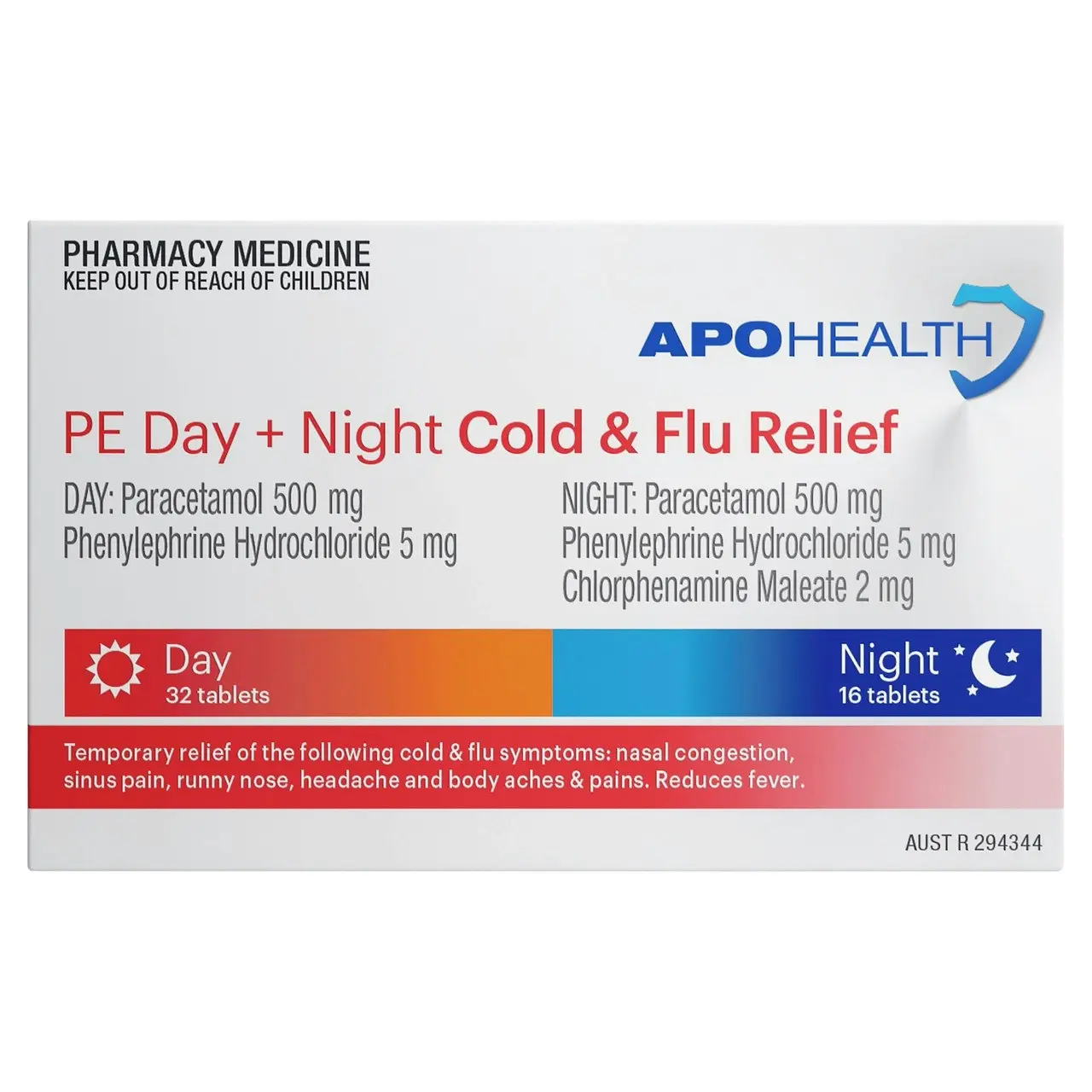 Apohealth Cold & Flu Relief Day/Night Tablets 48