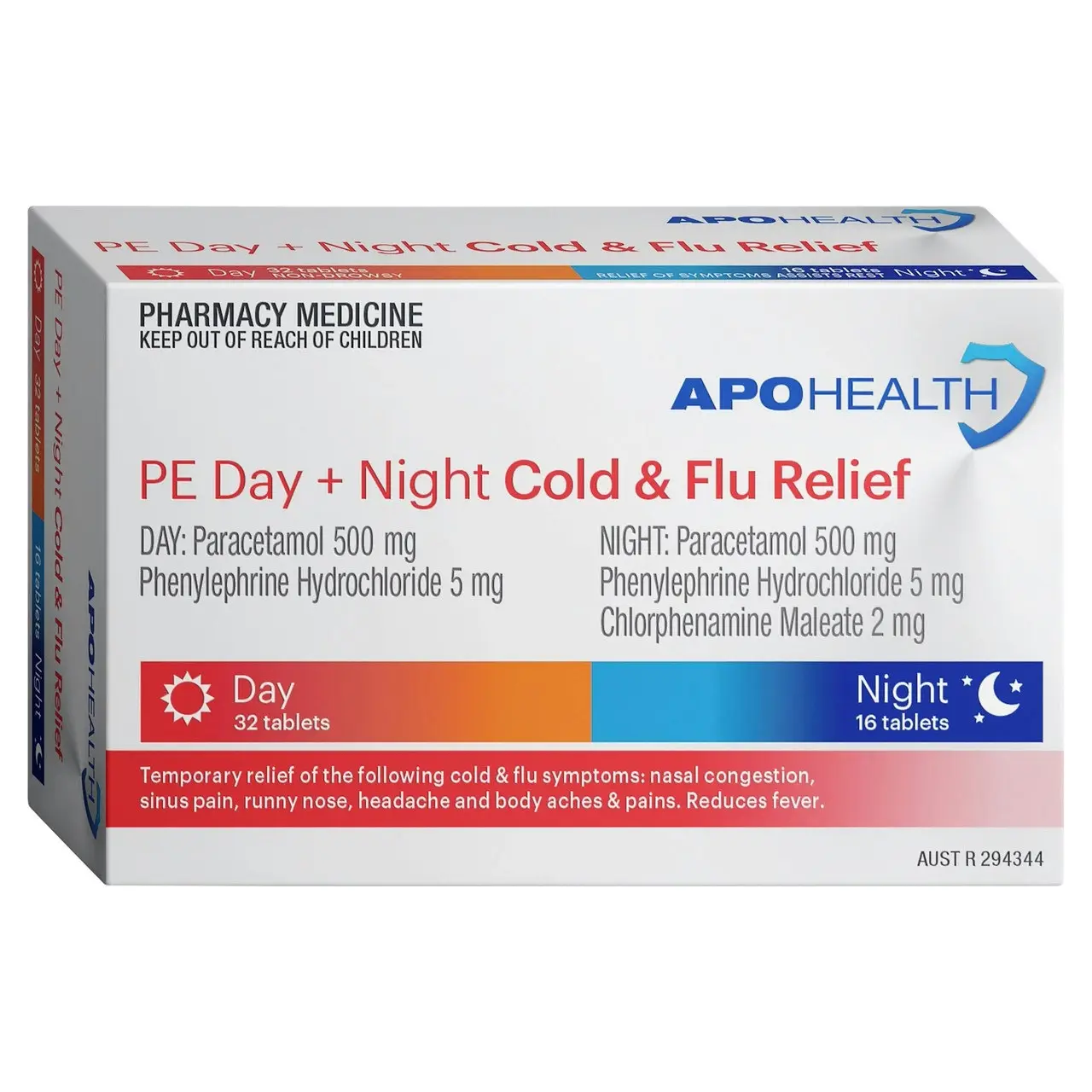 Apohealth Cold & Flu Relief Day/Night Tablets 48