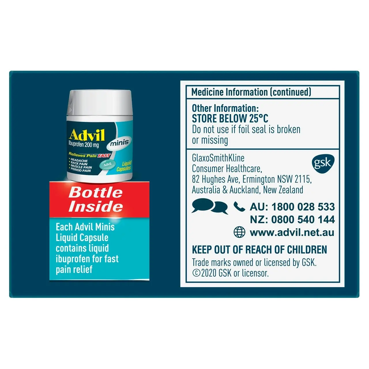 Advil Minis Liquid Capsules 20s