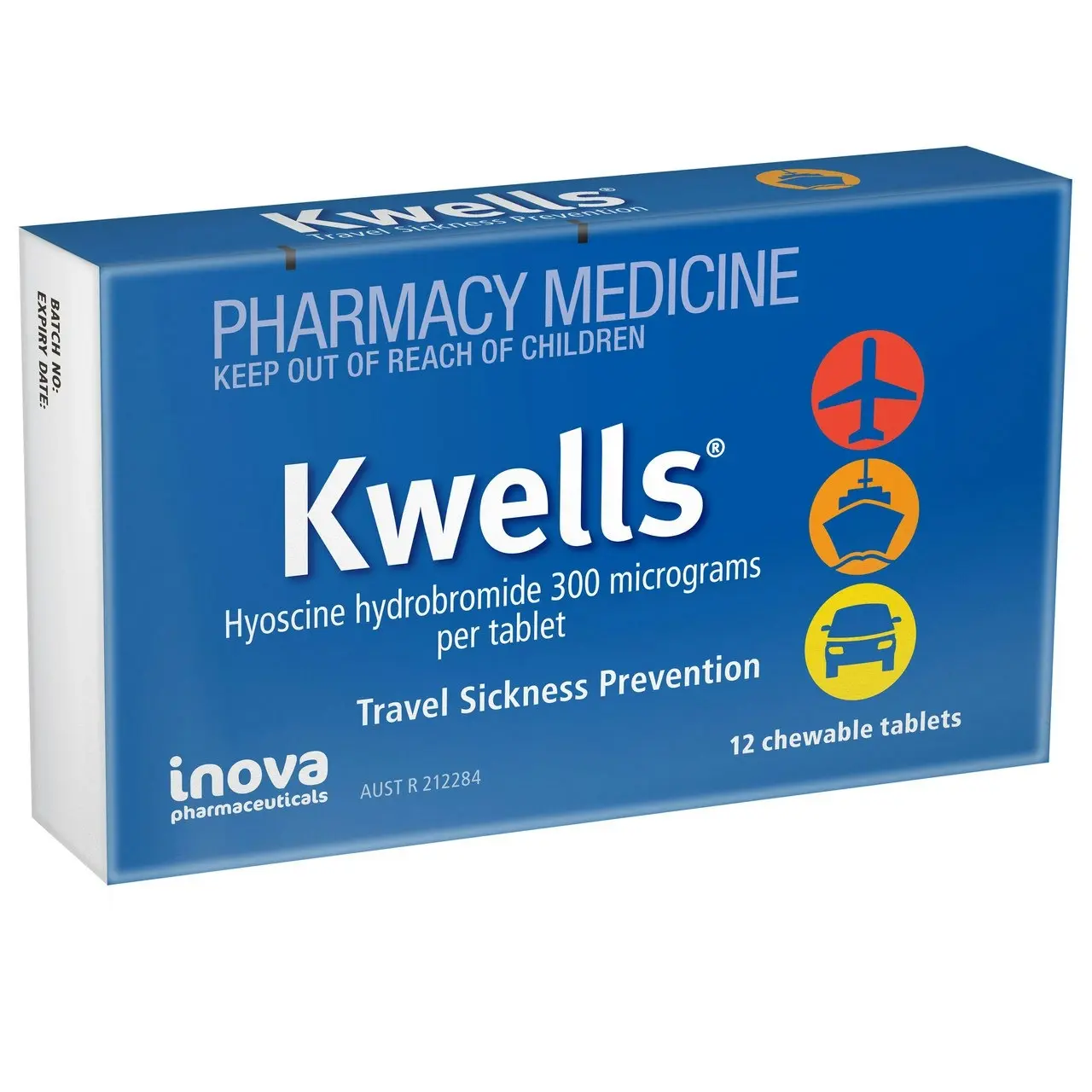 KWELLS Travel Sickness Chewable Tablets 12 Pack