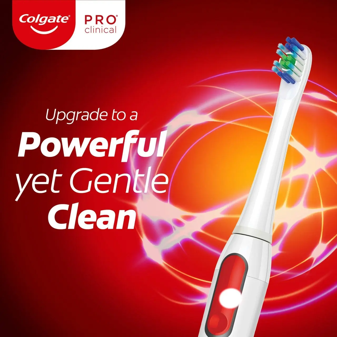 Colgate PRO Clinical Electric Toothbrush, 250R Deep Clean, 5 x Plaque Removal, Gentle On Gums