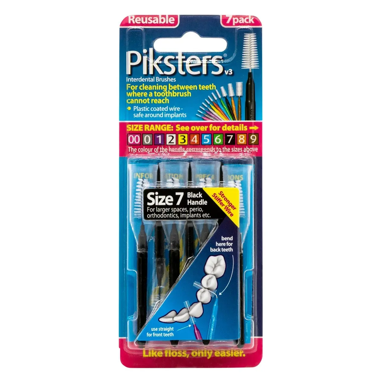 Piksters(R) Interdental Brushes Black Size 7 7pk