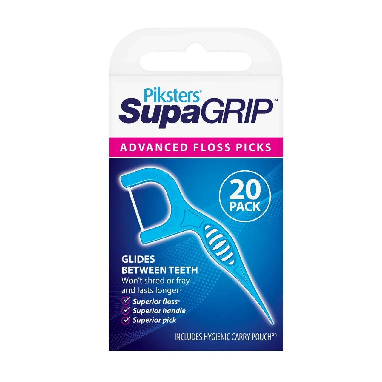 Piksters(R) SupaGRIP(TM) Floss Picks 20pk