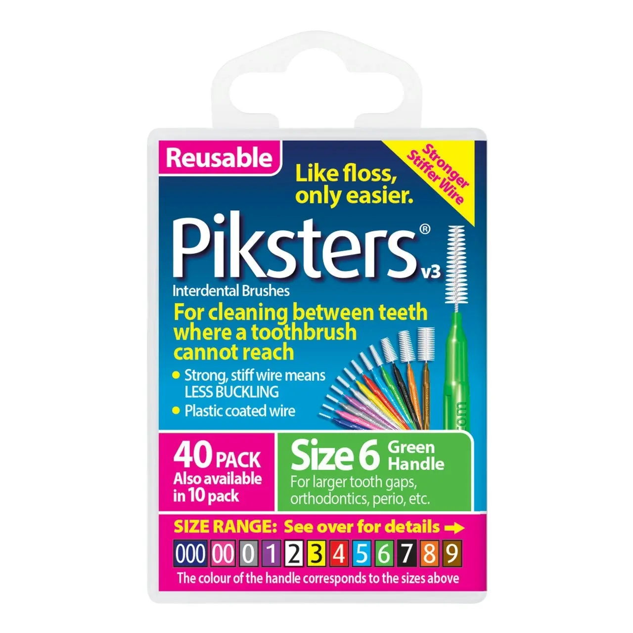 Piksters(R) Interdental Brushes Green Size 6 40pk