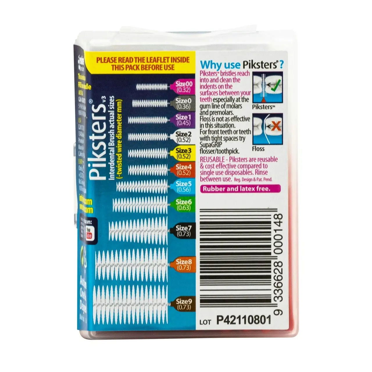 Piksters(R) Interdental Brushes Red Size 4 40pk