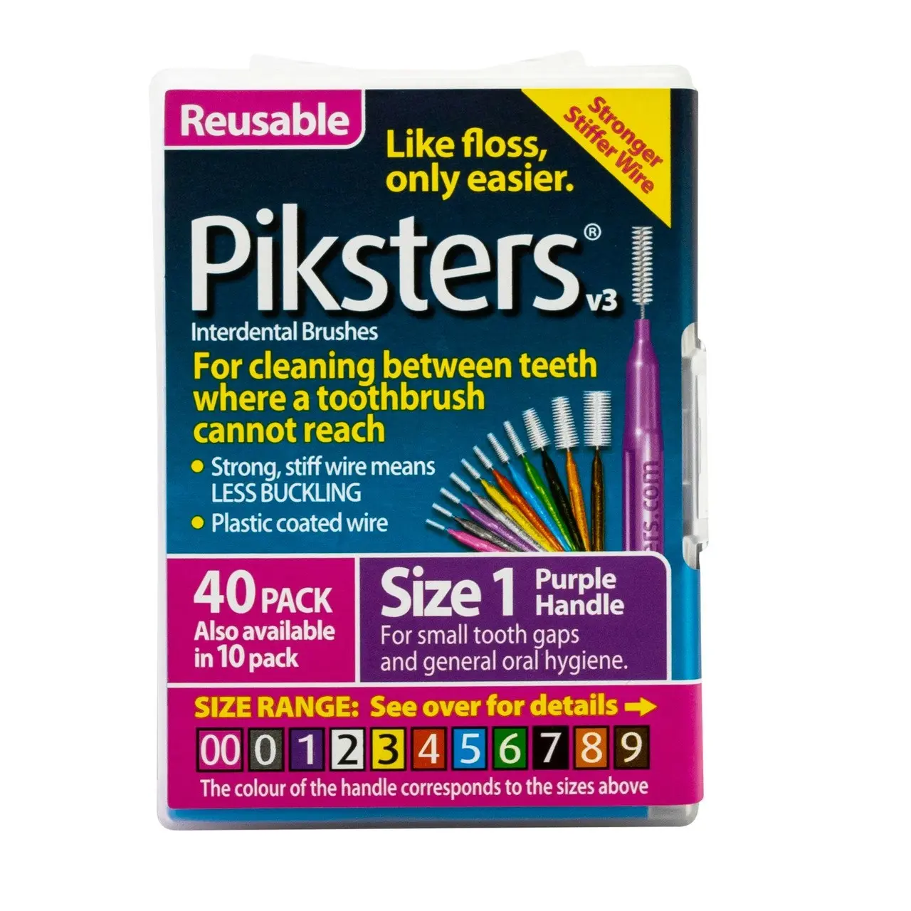 Piksters(R) Interdental Brushes Purple Size 1 40pk