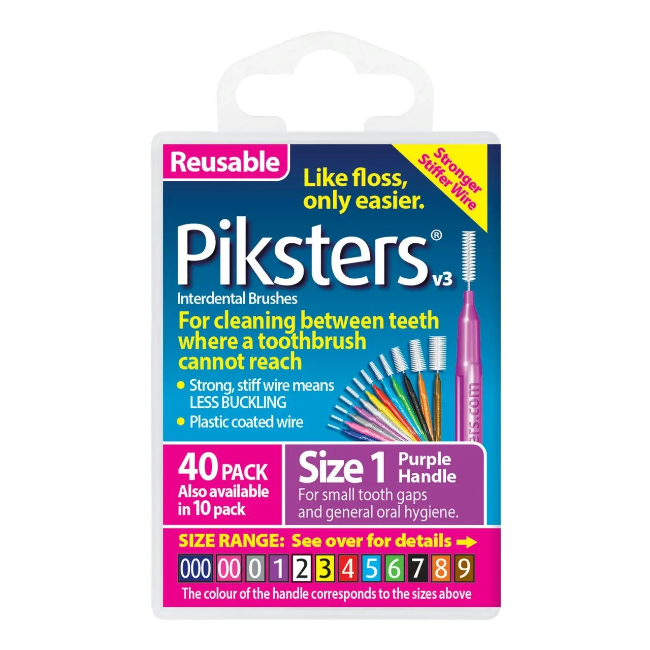 Piksters(R) Interdental Brushes Purple Size 1 40pk