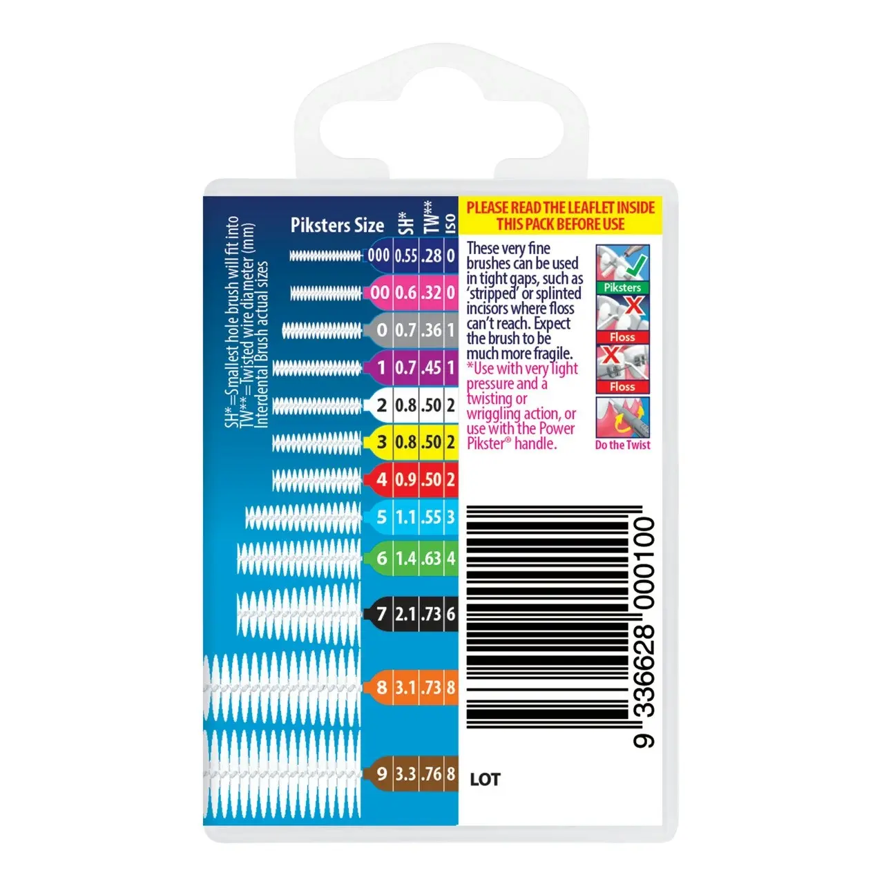 Piksters(R) Interdental Brushes Grey Size 0 40pk