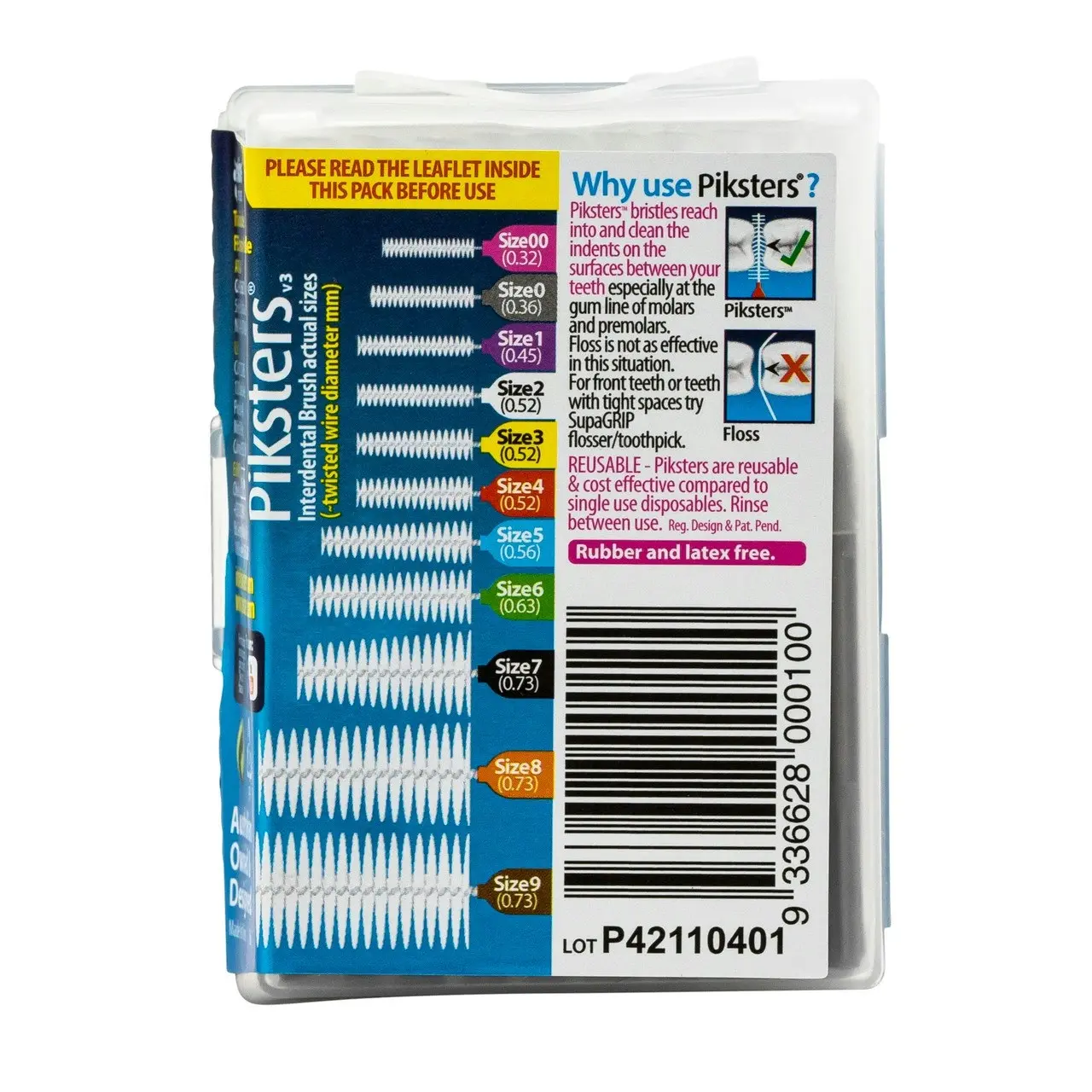 Piksters(R) Interdental Brushes Grey Size 0 40pk