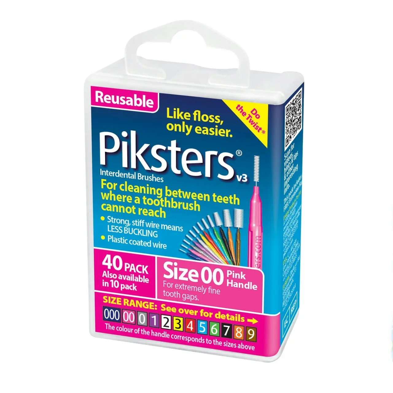 Piksters(R) Interdental Brushes Pink Size 00 40pk