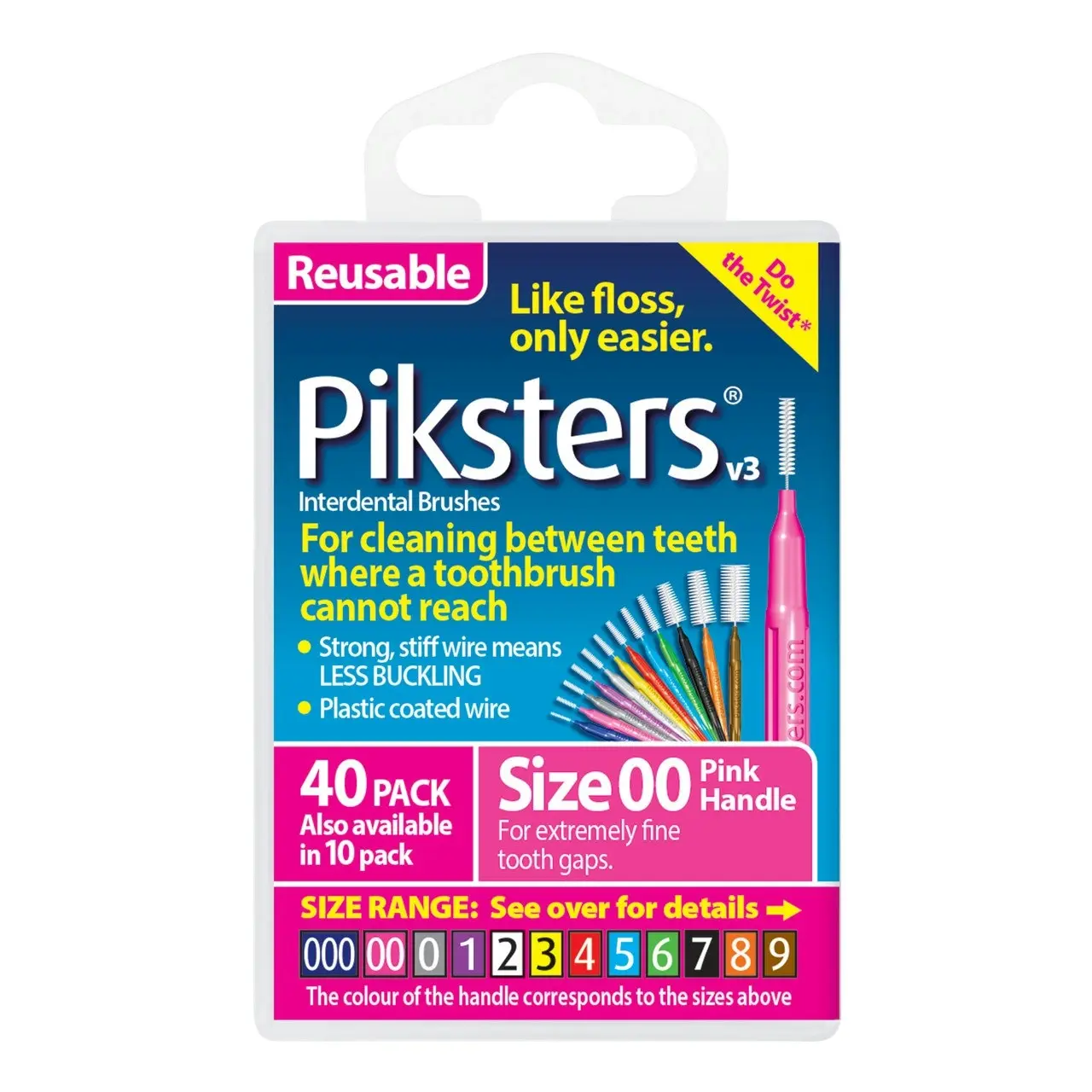 Piksters(R) Interdental Brushes Pink Size 00 40pk