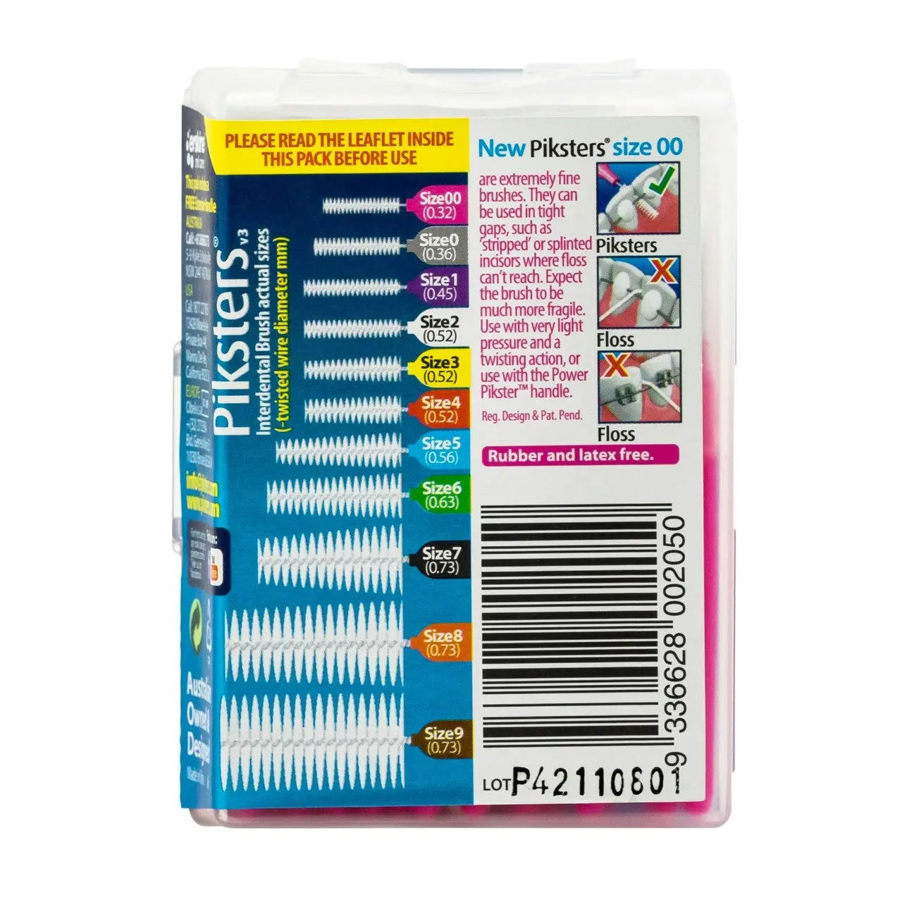 Piksters(R) Interdental Brushes Pink Size 00 40pk