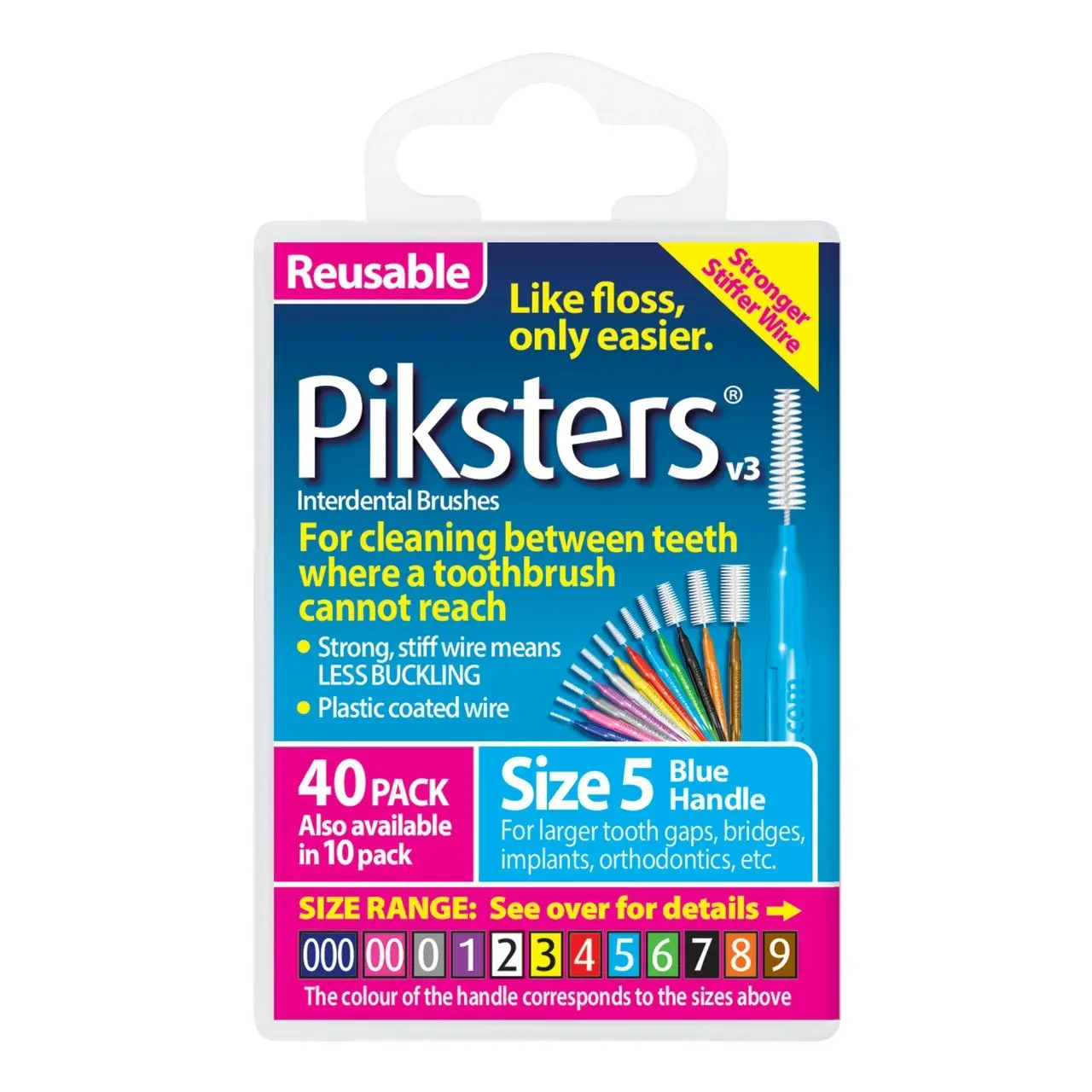 Piksters(R) Interdental Brushes Blue Size 5 40pk