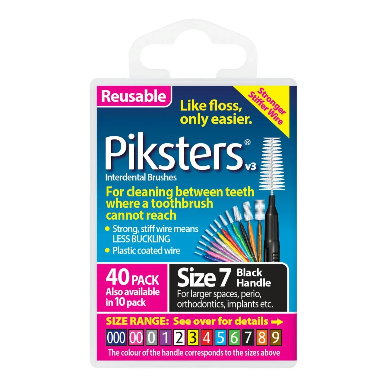 Piksters(R) Interdental Brushes Black Size 7 40pk