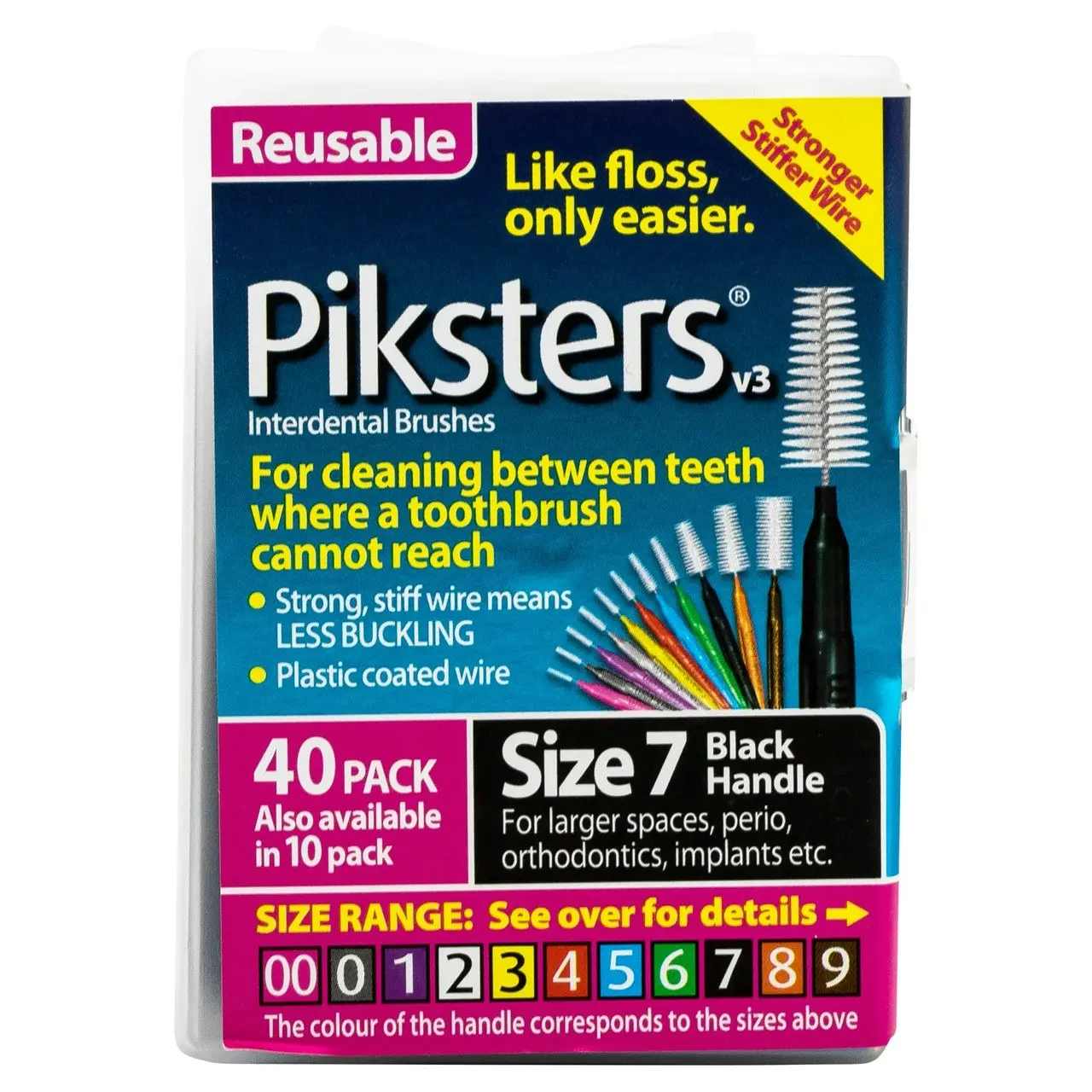 Piksters(R) Interdental Brushes Black Size 7 40pk