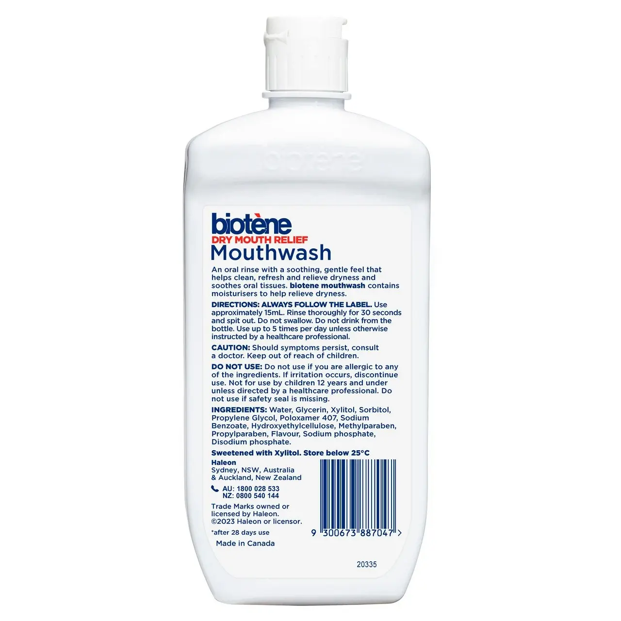 Biotene Dry Mouth Relief Mouthwash Fresh Mint 470mL