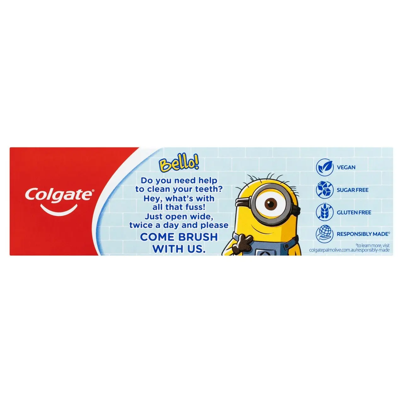 Colgate Kids Minions Toothpaste, 90g, For children 6+ Years, Mild Mint Gel, Sugar Free