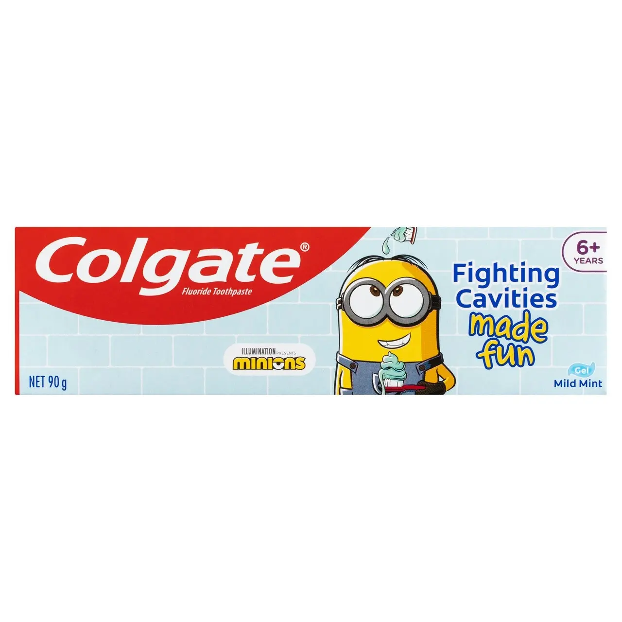 Colgate Kids Minions Toothpaste, 90g, For children 6+ Years, Mild Mint Gel, Sugar Free