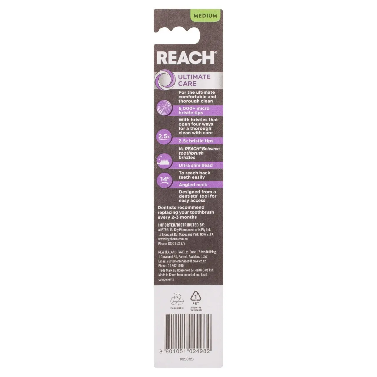 Reach(R) Ultimate Care Toothbrush Medium 1pk