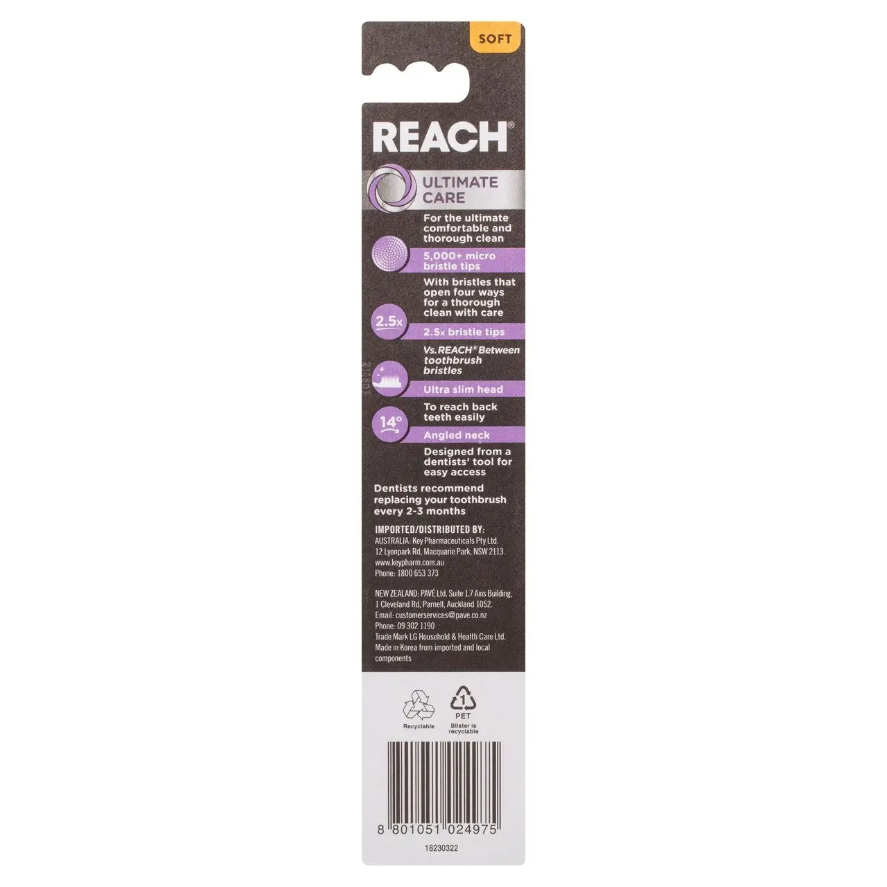 Reach(R) Ultimate Care Toothbrush Soft 1pk