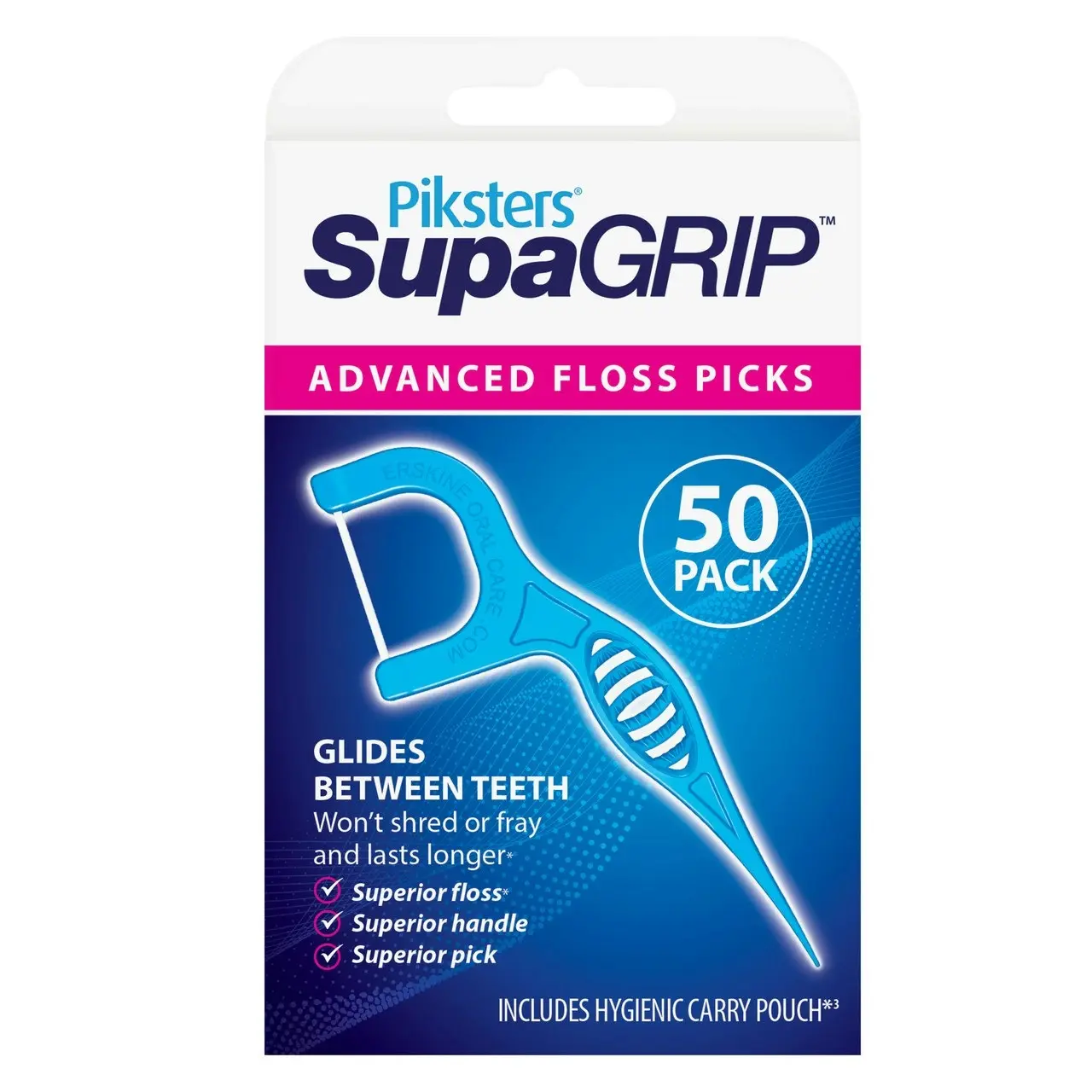 Piksters(R) SupaGRIP(TM) Floss Picks 50pk