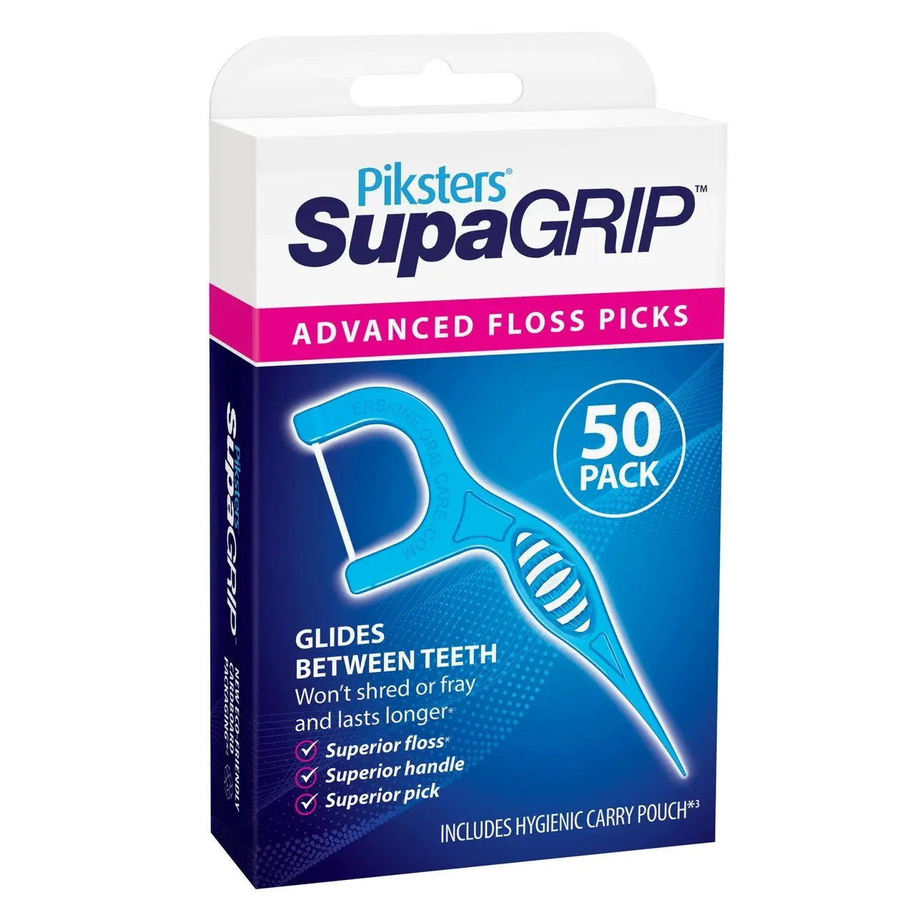 Piksters(R) SupaGRIP(TM) Floss Picks 50pk