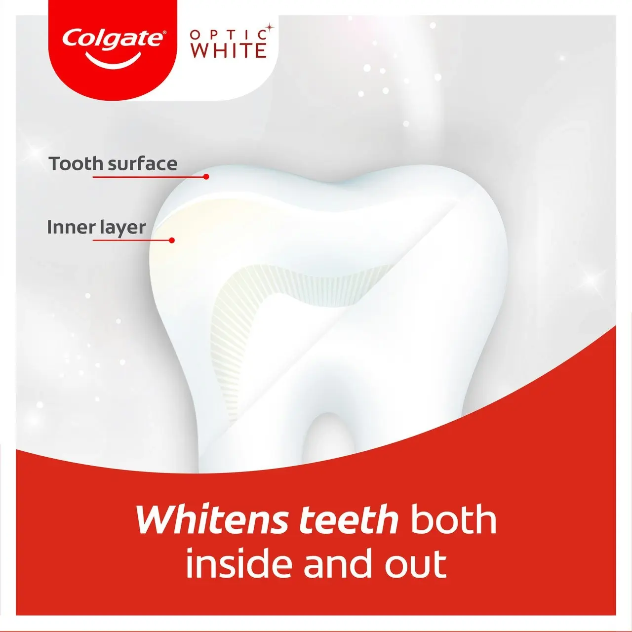 Colgate Optic White Renewal Lasting Fresh Teeth Whitening Toothpaste 85g, With 3% Hydrogen Peroxide, Enamel Safe