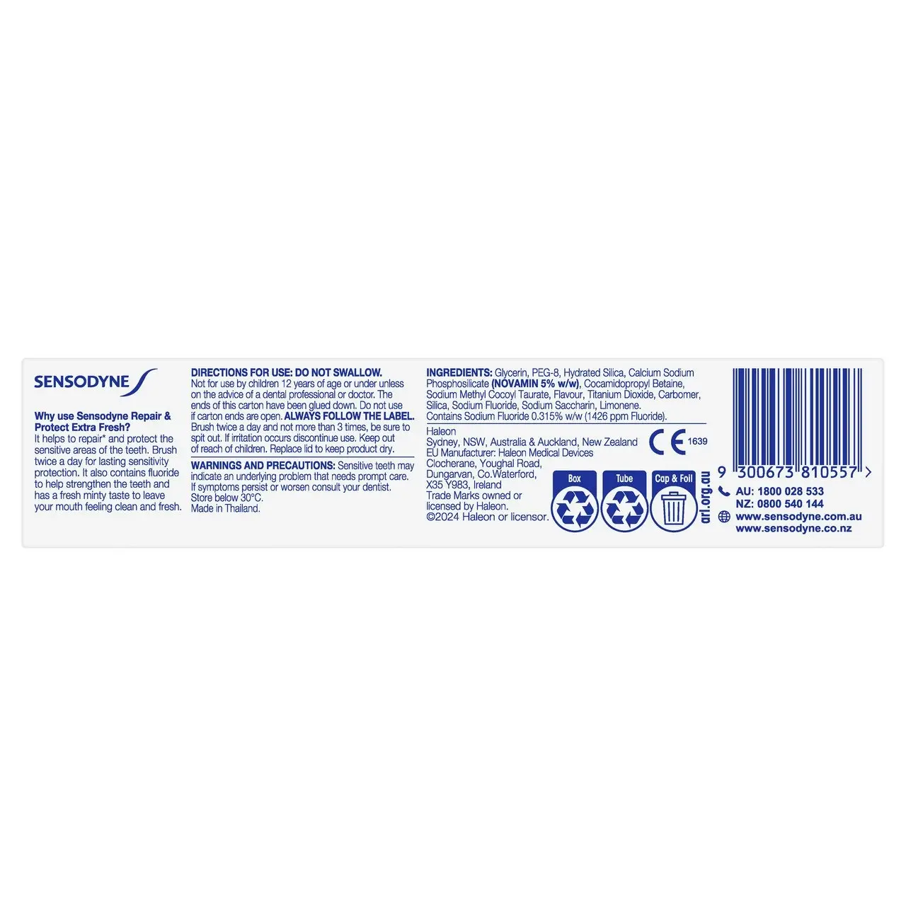 Sensodyne Repair & Protect Extra Fresh 100 g Toothpaste