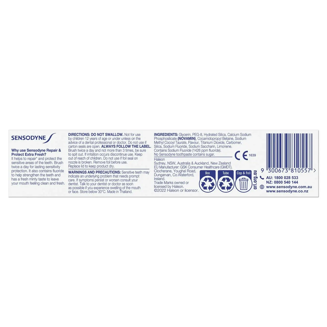 Sensodyne Repair & Protect Extra Fresh 100 g Toothpaste