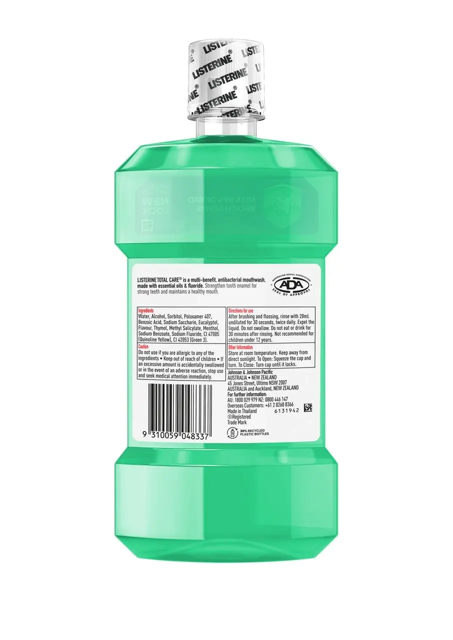 Listerine Total Care Teeth Defence Mouthwash 1L