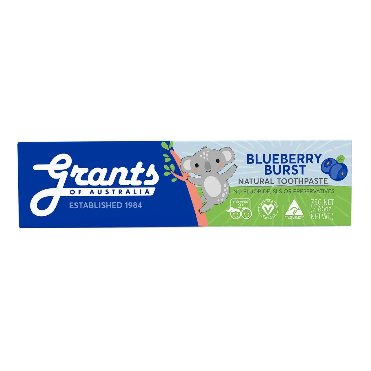 Grant's Kids Natural Toothpaste Blueberry Burst 75g