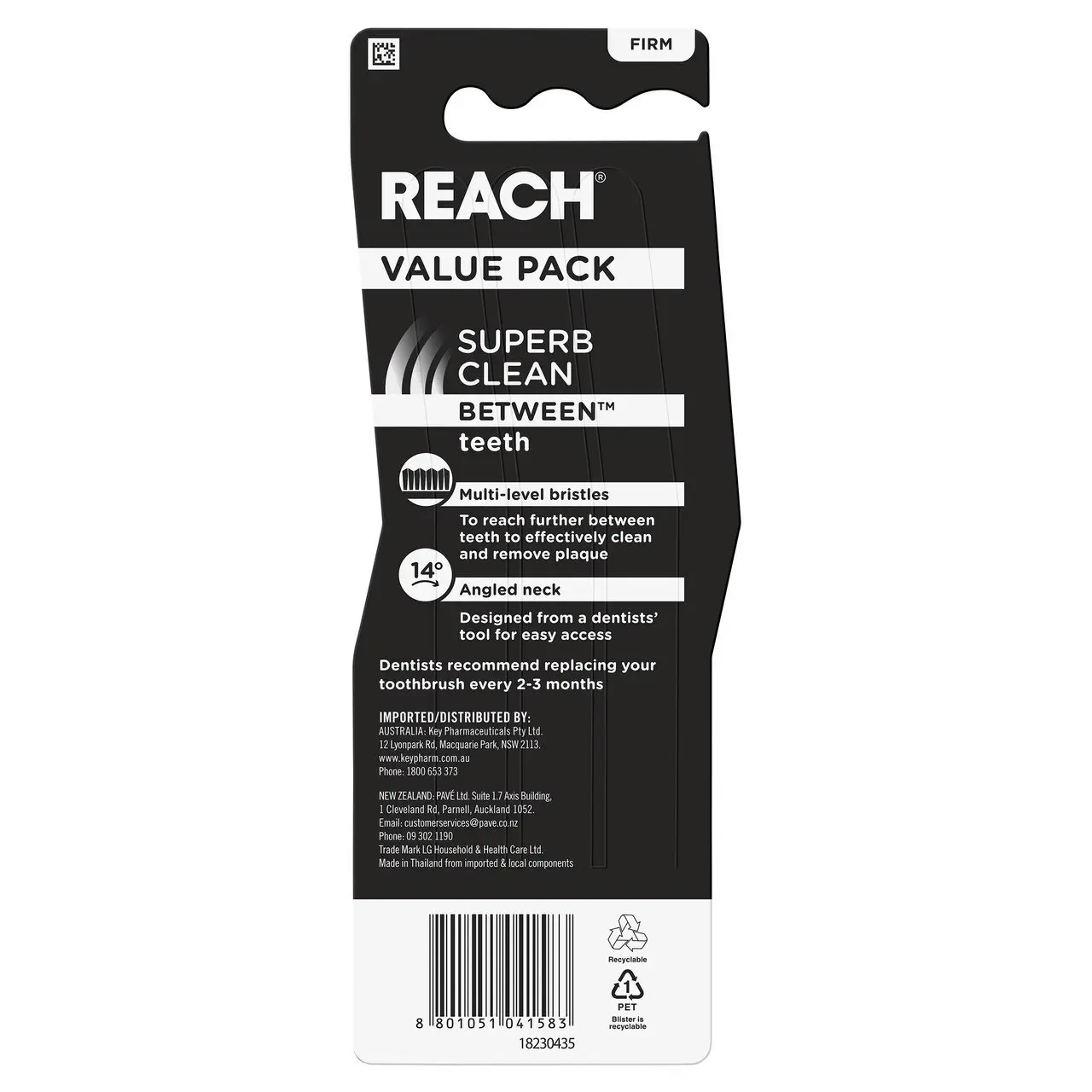 Reach(R) Superb Clean Bewtween Teeth Toothbrush Firm 3 PK