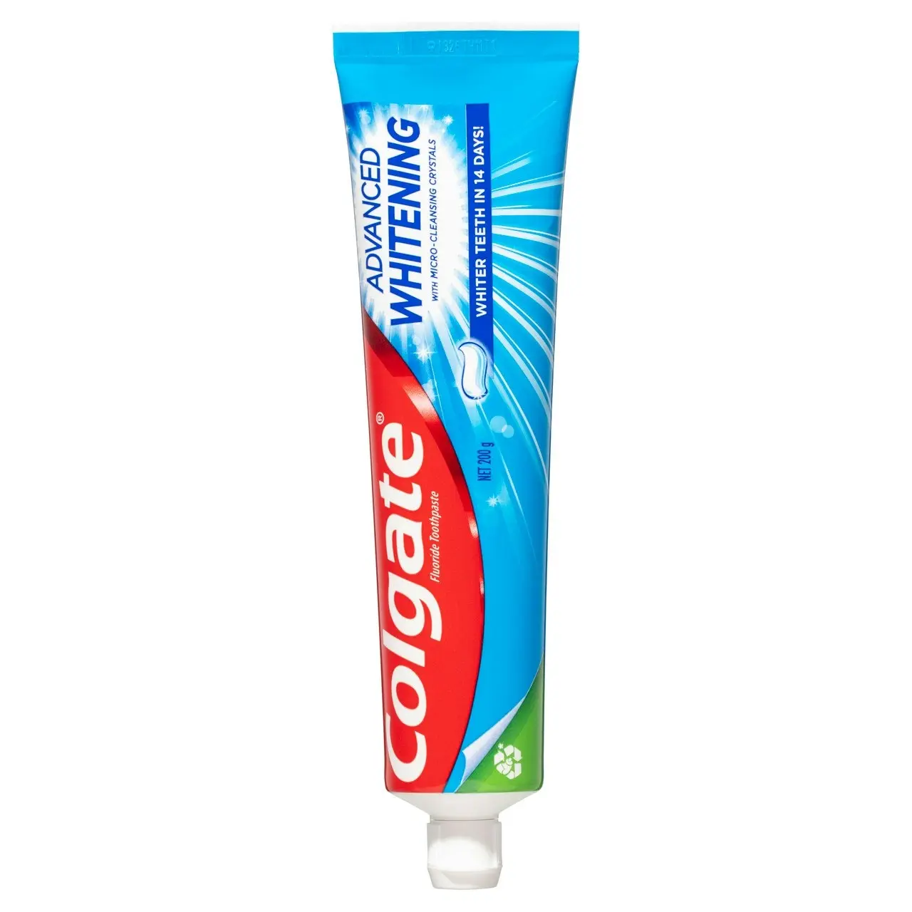 Colgate Advanced Whitening Toothpaste, 200g, with Micro-Cleansing Crystals