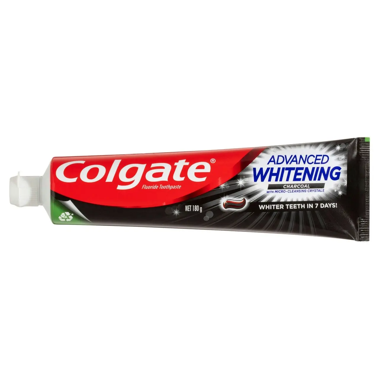 Colgate Advanced Whitening Charcoal Toothpaste, 180g, with Micro-Cleansing Crystals