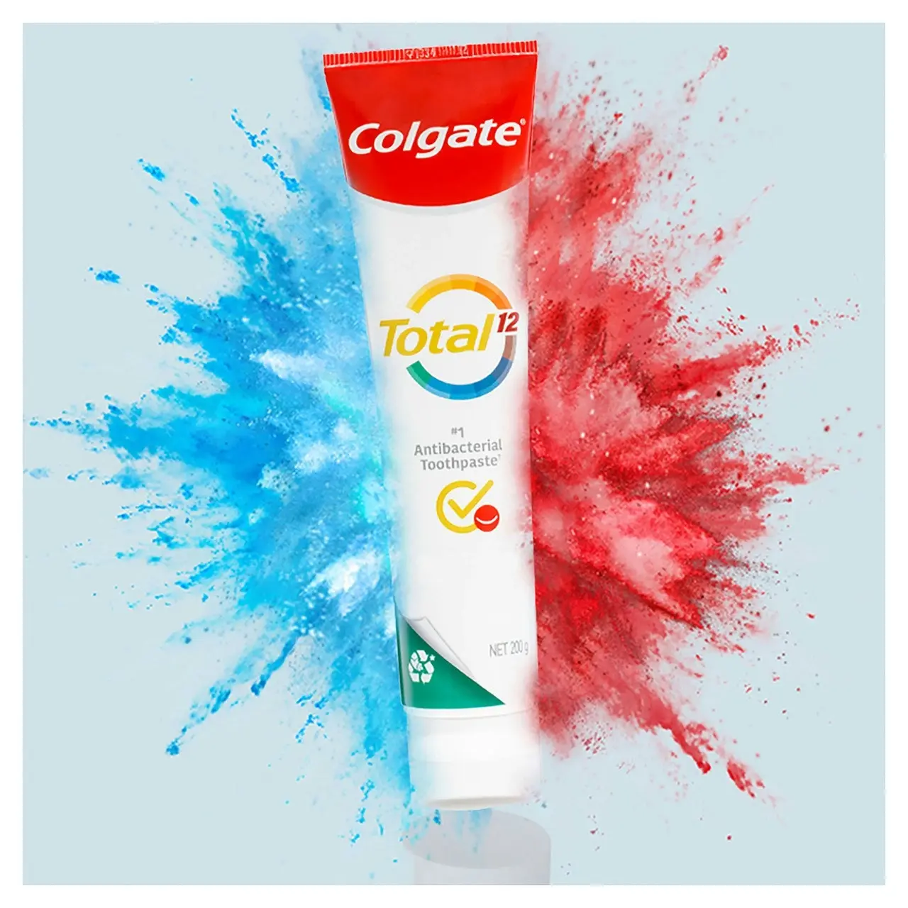 Colgate Total Advanced Whitening Antibacterial Toothpaste 200g, Whole Mouth Health, Multi Benefit