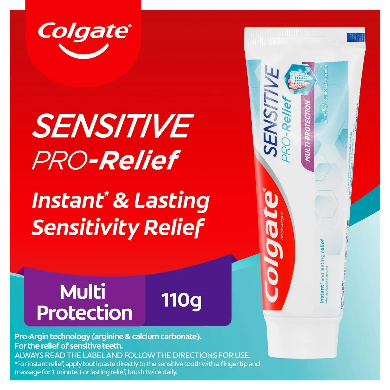 Colgate Sensitive Pro-Relief Multi Protection Toothpaste, 110g, Clinically Proven Sensitive Teeth Pain Relief