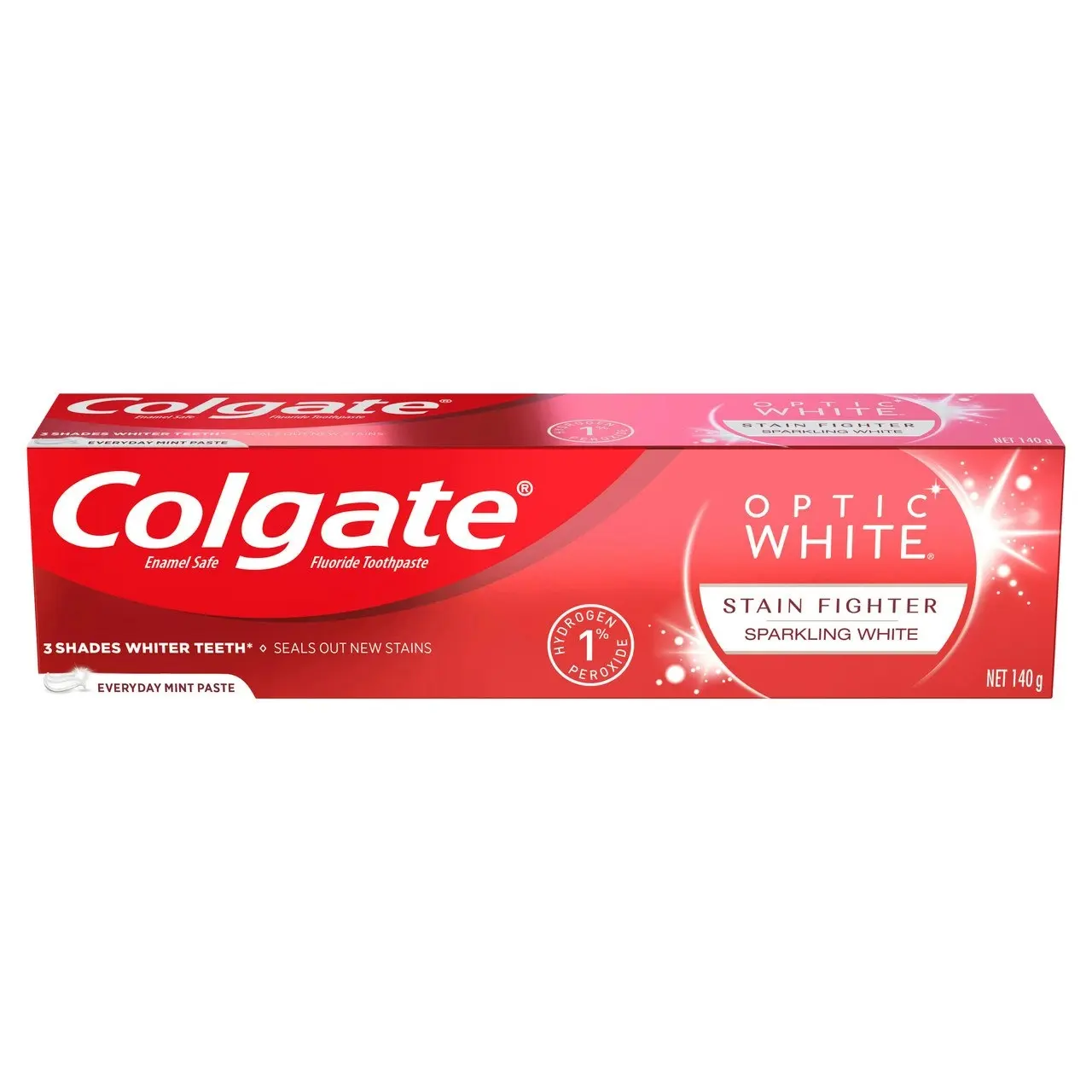 Colgate Optic White Stain Fighter Teeth Whitening Toothpaste, 140g