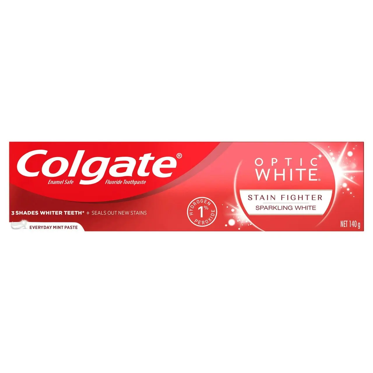 Colgate Optic White Stain Fighter Teeth Whitening Toothpaste, 140g