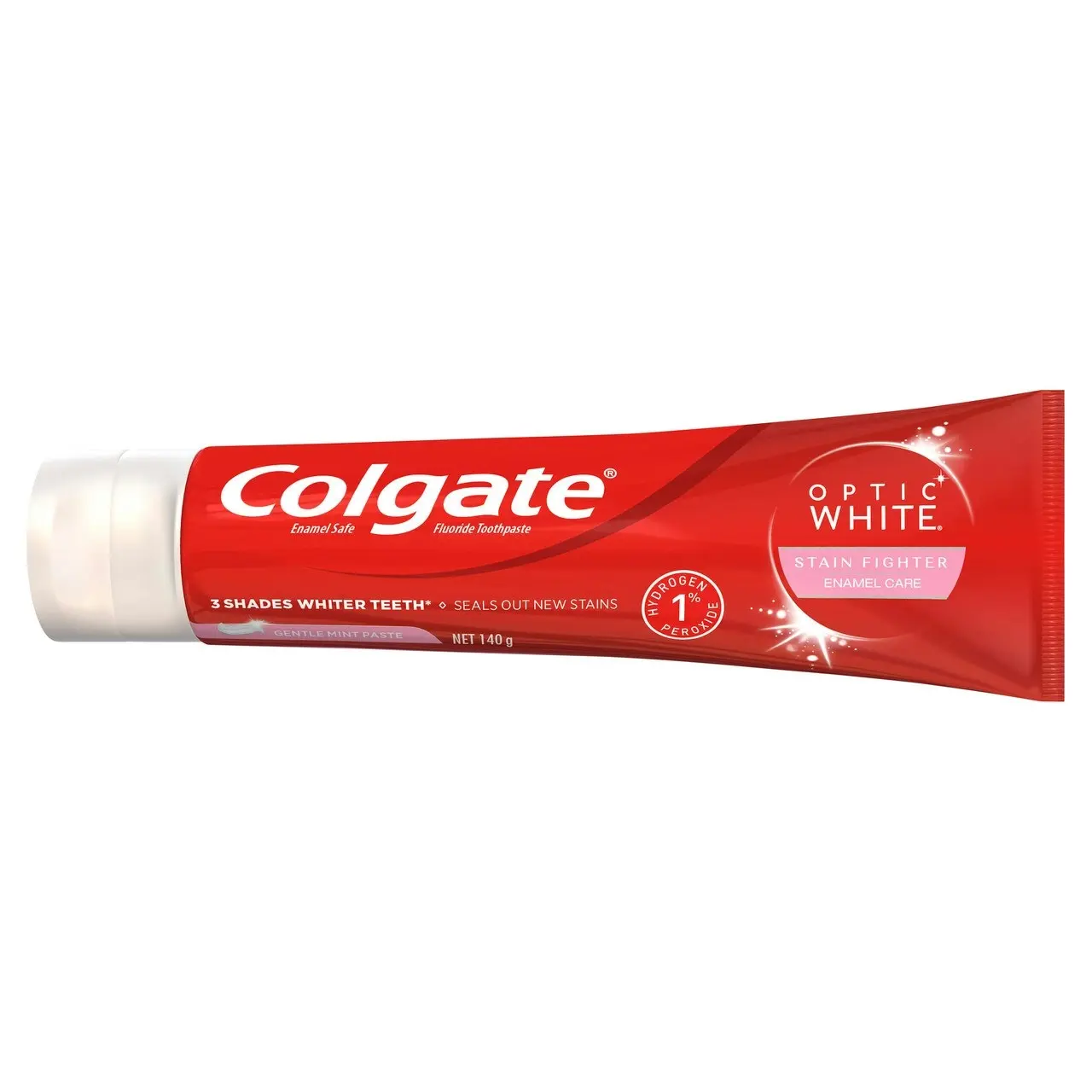 Colgate Optic White Stain Fighter Enamel Care Teeth Whitening Toothpaste, 140g