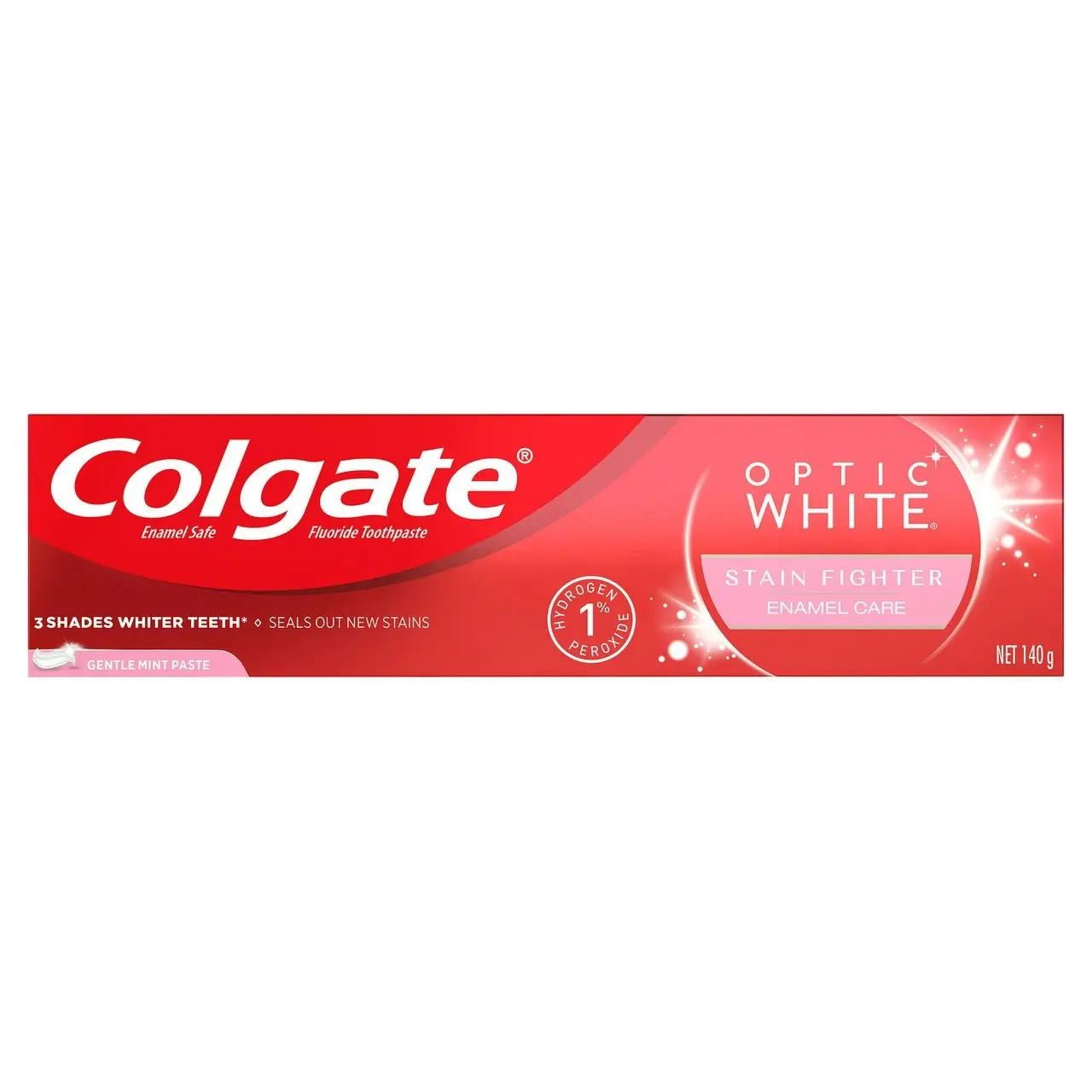 Colgate Optic White Stain Fighter Enamel Care Teeth Whitening Toothpaste, 140g