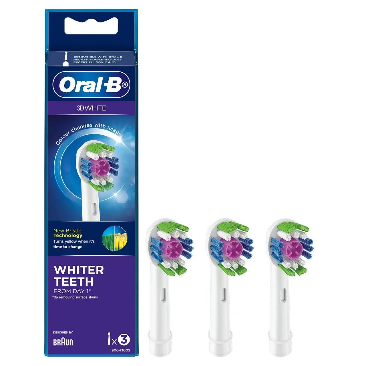 Oral-B Whitening Electric Toothbrush Refill, 3 Pack