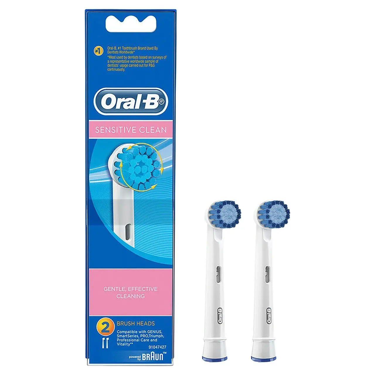 Oral-B Sensitive Clean Electric Toothbrush Replacement Head - 2 Pack